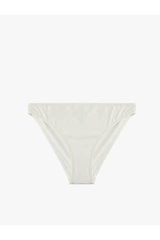 Koton Mat Kumaş Standart Bel Bikini Altı Ekru 6sak00003mm