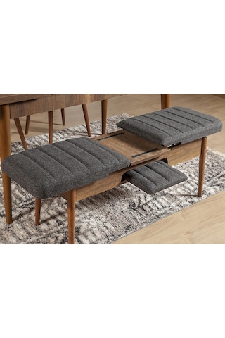 Ahşap Açılır Bench Ceviz Antrasit