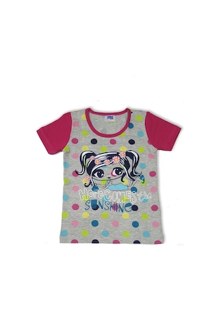 Kız Çocuk Kısa Kollu Pijama Takımı