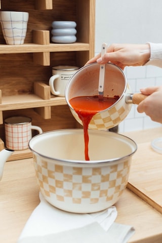 Beige Emaye Tava 16cm 1,3 Litre Bej