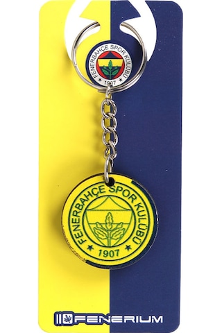 Tek Renk Logolu Ahşap Anahtarlık
