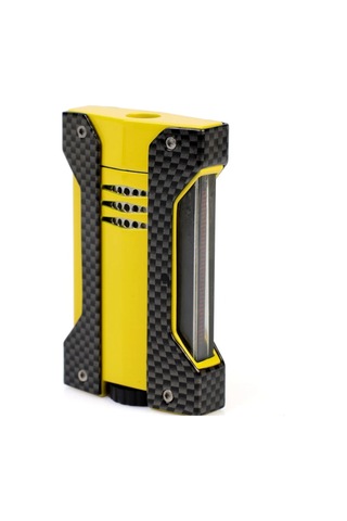 Conquistador Tek Torch Pürmüz Karbon Sarı Defi Extreme Dizayn Metal Puro Çakmağı Cnq-021