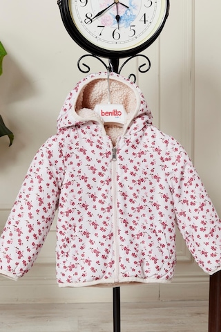 Benitto Kids Çift Taraflı Kız Bebek Çocuk Mont 51344 Kırmızı