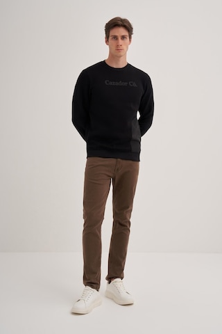 Cazador 3 İplik Şardonlu Sweatshirt 5028 Siyah 001