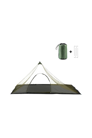 Springsun Yeşil Tek Kişilik Taşınabilir Kamp Ağı - İnce Dokulu Pest Kontrol, Kolay Kurulum, 220x120x100 Cm, Çantalı Yeşil