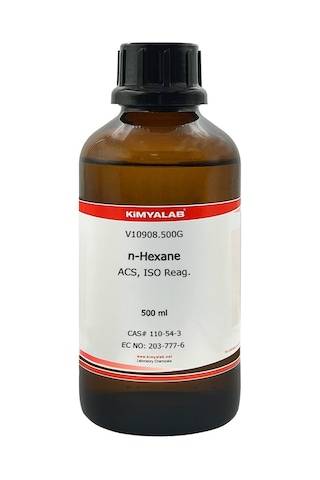 Kimyalab N-Hexane Extra Pure Cam Şişe 500 ML