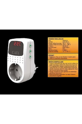 Ct-9187 Akım Korumalı Priz Regülatör Ct-9187