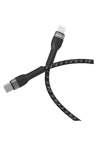 Siyah Shira Serisi Type-c To Lightning Pd Kablo 30 Cm-zore