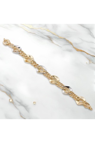 Th5156 Altın Model 925 Ayar Gümüş Hallow Bileklik