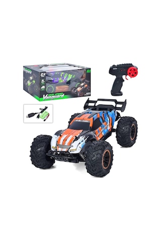 9010-5f 1:10 Kumandalı 40 Cm Şarjlı Dev Off-road Araba 15km/h Hızlı, 2.4ghz Rc Arazi Aracı - Turuncu