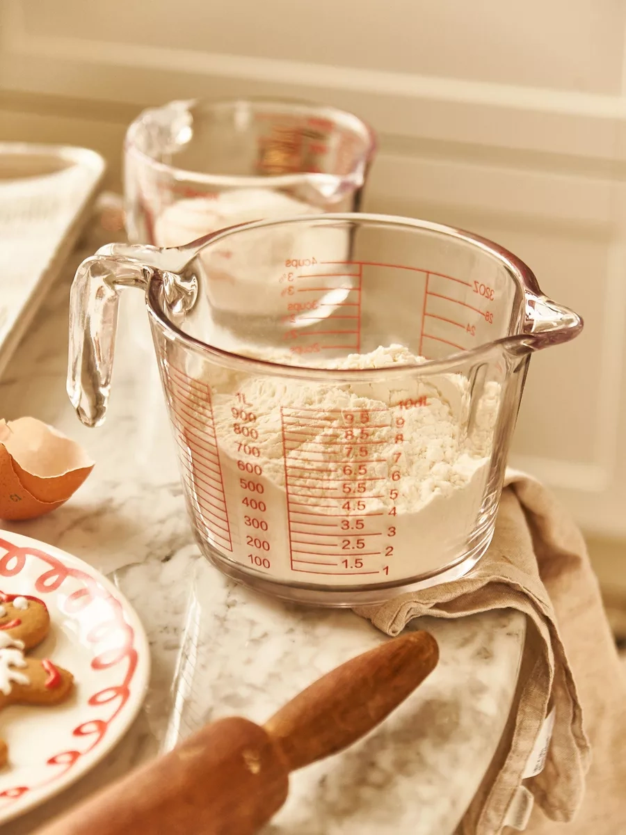 Roomi Mutfak İçin Ölçü Kabı 1 Litre Cam 181365247 Beyaz