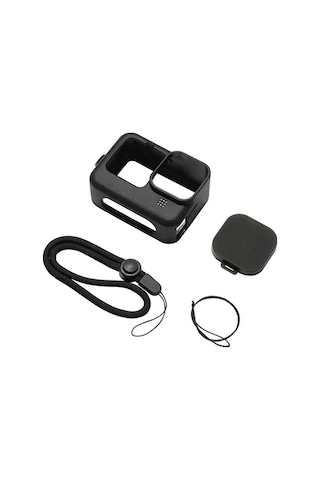Pazly Gopro Hero9 Yedek Silikon Kılıf - Kamera Koruma Kapağı Ve Lens Korumalı Siyah/mavi