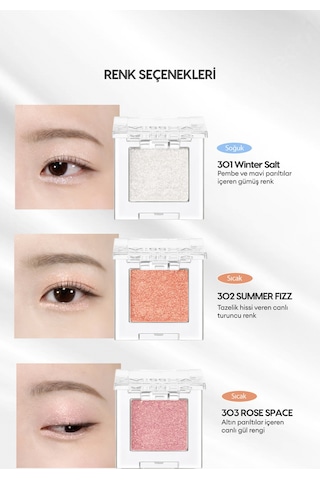 Kalıcı, Topaklanma Yapmayan, Simli Tekli Far Mıssha Modern Shadow Glitter 308 Twinverse
