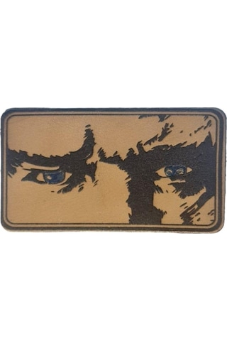 Atatürk Mavi Göz - Deri Peç - Arma - Leather Patch Bej