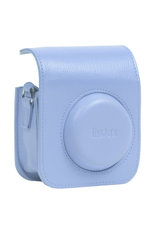 Instax Mini 13 Uyumlu Mavi Deri Çanta Ve Albüm Set