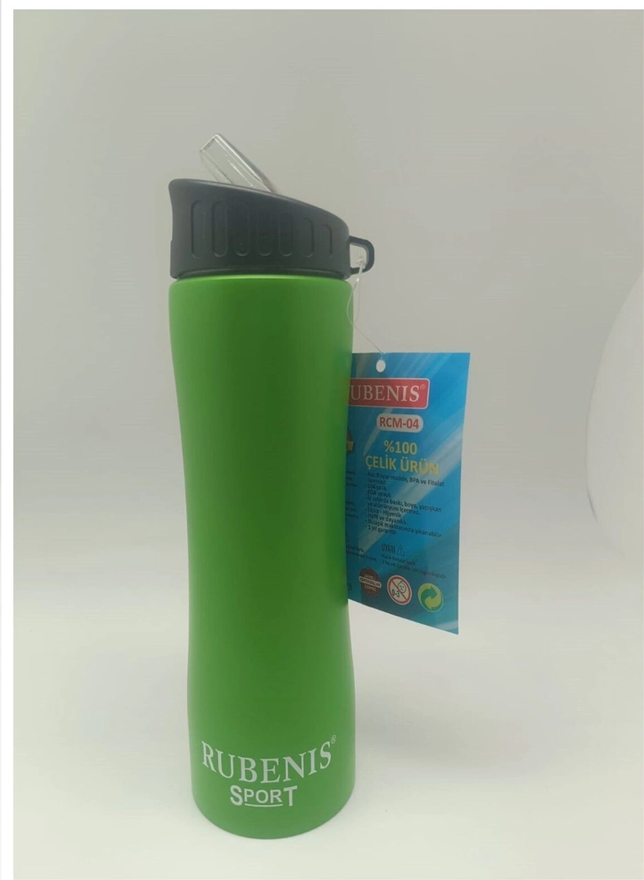 Rcm-04 500ml Ince Gövde Çelik Matara Yeşil 1 Adet Yeşil