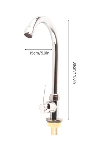 Springsun Zink Alaşımlı G1/2" Rosetli Tek Soğuk Su Lavabo Musluğu Hortum Yok