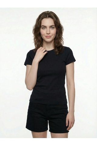 Kadın T-shirt Lf2042935 Black Siyah
