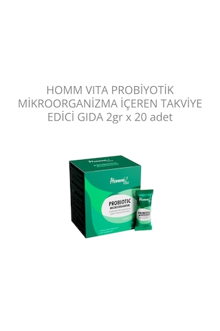 Homm Life Vita Probiyotik Mikroorganizma İçeren Takviye Edici Gıda 20 Şase