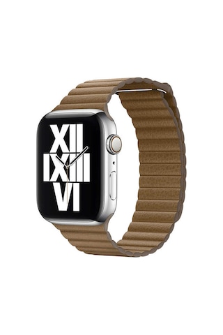 Goocamp Watch Ultra 49mm Kordon Uyumlu Krd-09 Deri Lop Strap Kayış Clo- Kahverengi