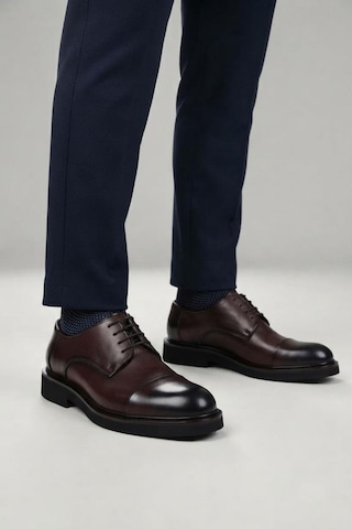 Pisagor Ps-74749 Hakiki Deri Erkek Exclusıve Oxford Günlük Ayakkabı Kahve