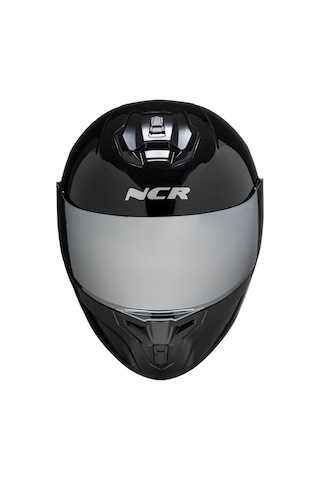 Ncr Rapid Aynalı Vizör Ece Belgeli Kapalı Motosiklet Kaskı Parlak Siyah
