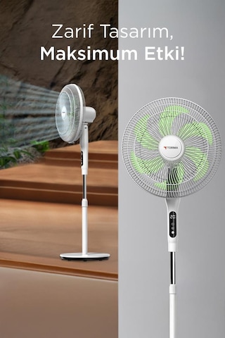 Torima SF-05 Ayaklı 50 W 6 Pervaneli 16'' Kumandalı Diğital Ekranlı Vantilatör