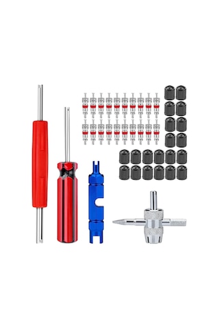 Tangshopping 44 Parçalı Valf Gövdesi Sökme Aleti, Valf Çekirdeği, 4 Yollu Valf Aracı, Valf Çekirdeği Sökme Aleti, Valf Gövdesi Kapağı