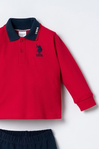 U.S. Polo Assn. Erkek Bebek Kırmızı Uzun Kol Pijama Takım Usb3196-c-v3 Usb3196-c-v3