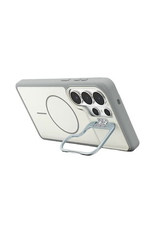 Mey İthalat Samsung Galaxy Uyumlu - S26 Ultra Pale Magsafe Standlı Kapak - Beyaz