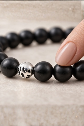 8mm Hakiki Şungit Shungite Doğal Taş Bileklik - Emf Koruması Alpaka Ara Aparatlı Siyah 8mm Hakiki Şungit Shungite Doğal Taş Bileklik - Emf Koruması Alpaka Ara Aparatlı Siyah