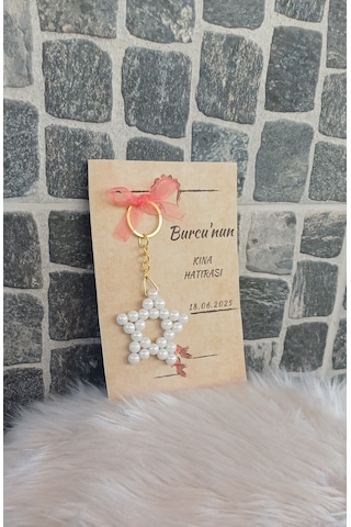 Hediyelik Yıldız Anahtarlık - 25 Adet- Nişan,bebek,nikah ,kına Hatırası, Kına Hediyelik