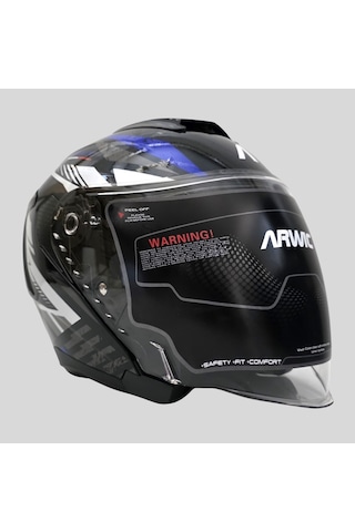 Arwic Street Model Yarım Motosiklet Kaskı Ar836 Mavi