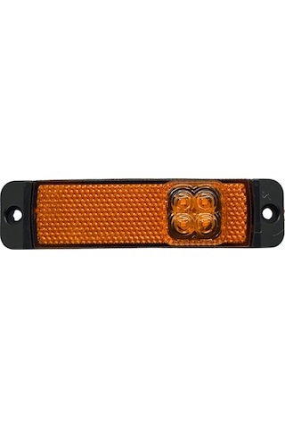 12v-24v Krone Tipi Yan Sinyal Lamba 4-ledli Braketli Turuncu