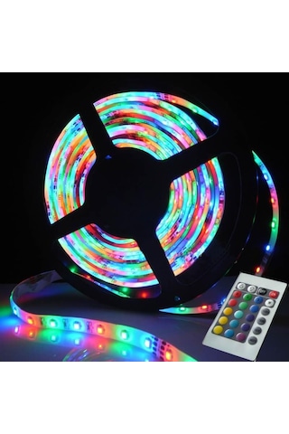 5 Metre Kumandalı Led - Rengarenk Şerit Led - 20 Fonksiyonlu