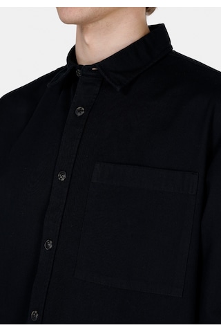 Colin's Colins Comfort Fit Shirt Neck Düz Erkek Siyah Uzun Kol Gömlek Cl1073012 Cl1073012 Q1.v1 Blk Siyah