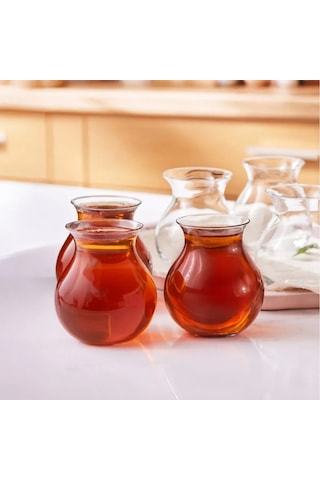 Perotti Mercan 6'lı Borosilikat 200 Ml Çay Bardağı Keyf-i Ala Şeffaf