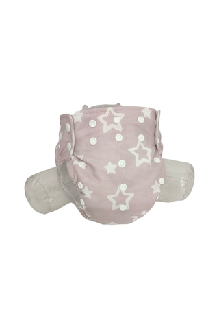 Bezhane Baby Yıkanabilir Bebek Bezi Pembe Beyaz Yıldızlı 3kg-12k