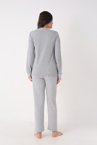 Nbb Kadın Gri Patlı Pijama Takımı Gri