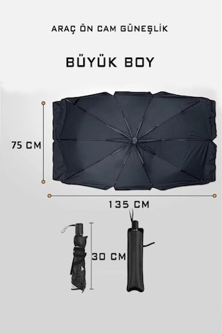 Tüm Araçlar İçin Araba Ön Cam Güneşlik Katlanabilir Şemsiye