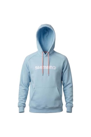 Shimano Wear Light Blue Kapüşonlu Sweatshirt Hoodie Açık Mavi