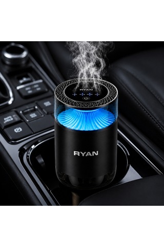 Cloud Mist Pro Akıllı Araç Difüzörü 360 Koku Yayılımı Nano Mist Teknolojisi 7 Renk Led 800 Mah Şarjlı Ekstra Kartuş li
