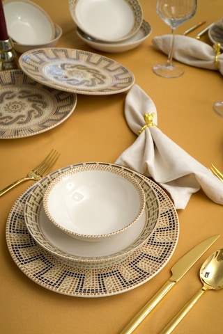 Heda Porselen Efes 18 Parça 6 Kişilik Porselen Yemek Takımı
