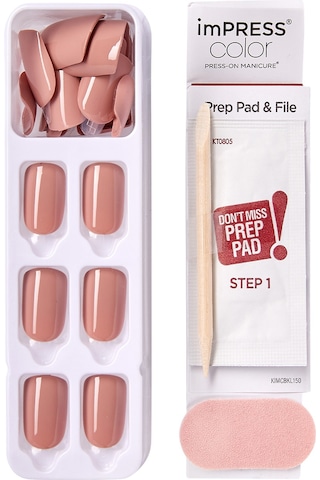 İmpress Color Kendinden Yapışkanlı Takma Tırnak Kısa Tarçın