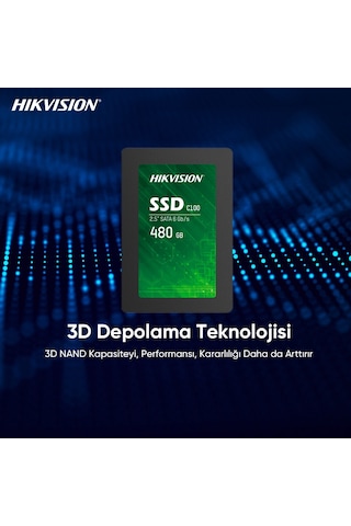 Hikvision HS-SSD-C100/480G 2.5" 480 GB SATA 3 SSD Hard Disk