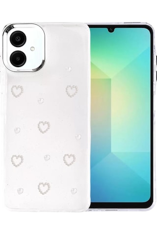 Newface Samsung Galaxy Uyumlu A07 4g Fiyonk Desenli Kapak - Desen 10 Beyaz