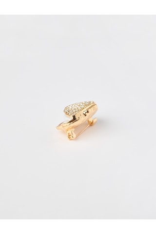 Jimmy Key Jimmy Key Kahverengi İstiridye Figürlü İncili Broş 6sw355752800