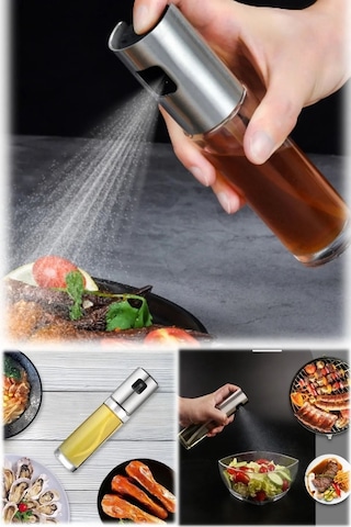 Mutfak Pişirme Yağı Pişirme Sprey Boş Şişe Sirke Şişe Yağ Dağıtma Pişirme Aracı Salata Barbekü Sprey Şeffaf