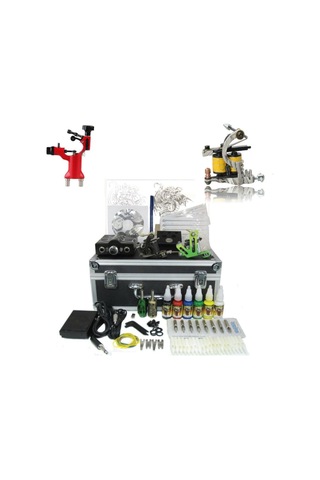 46 Parça Ultra Dev Dövme Seti - Çift Adaptörlü-135668