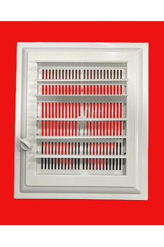 Menfez Plastik Banyo Wc Havalandırma Menfezi Yüzeysel Hareketli Panjur 35x35 Cm Ayarlı Plastik